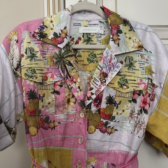 ZIMMERMANN Nina Safari Mini Dress Zimmermann Size 0 - Picture 9 of 16